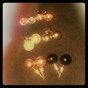 Hypoallergenic earrings, 6 pairs, never been worn